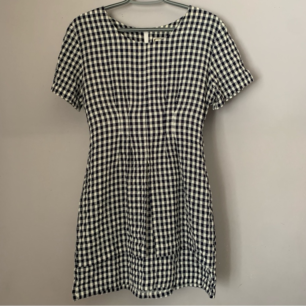 Carroll Reed Petite Blue Gingham Dress Size 6